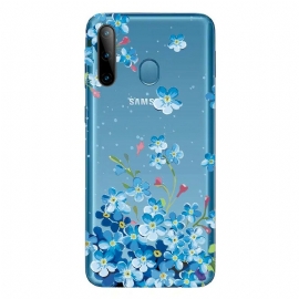 Θήκη Samsung Galaxy M11 Μπλε Λουλούδια