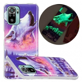 Θήκη Poco M5s Σειρά Fluorescent Wolf