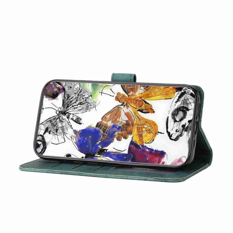 Δερματινη Θηκη Xiaomi 17 Εφέ Πεταλούδας Σουέτ