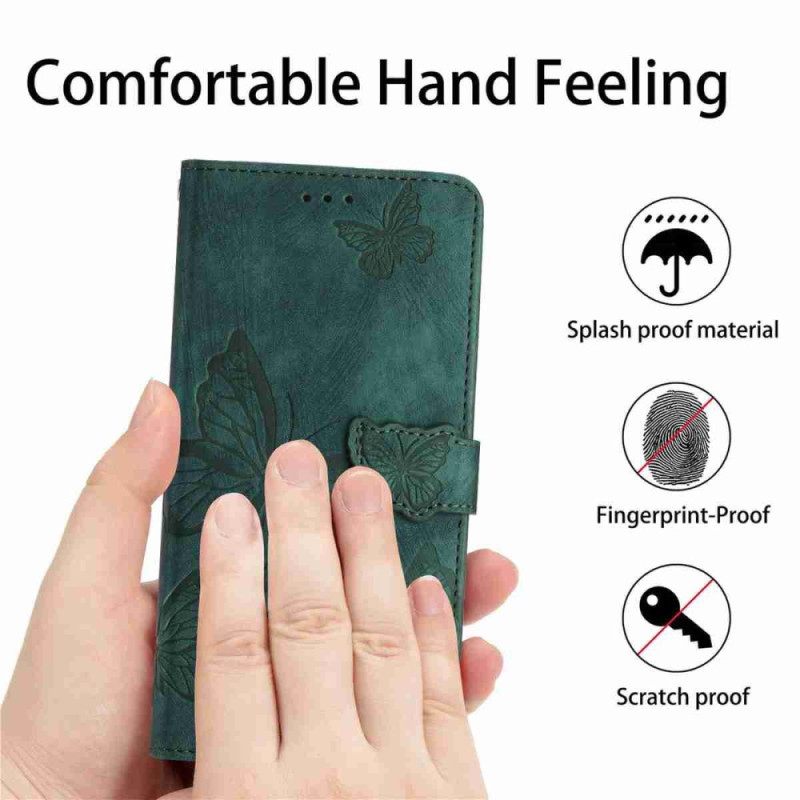 Δερματινη Θηκη Xiaomi 17 Εφέ Πεταλούδας Σουέτ