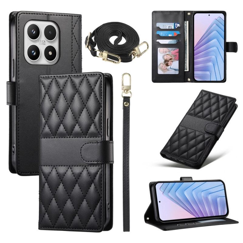 Δερματινη Θηκη Xiaomi 17 Καπιτονέ Με Λουράκια