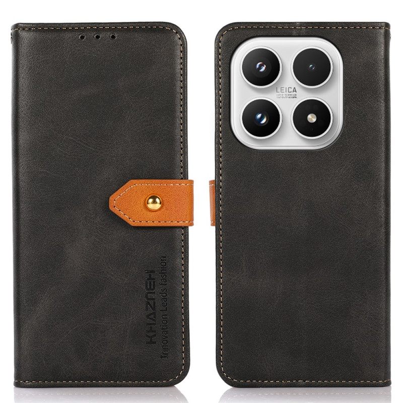 Δερματινη Θηκη Xiaomi 17 Khazneh Χρυσό Κούμπωμα