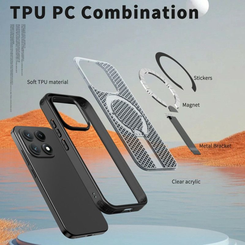 Κάλυμμα Xiaomi 17 Μαγνητική Υφή Πλέγματος Με Βάση Στήριξης