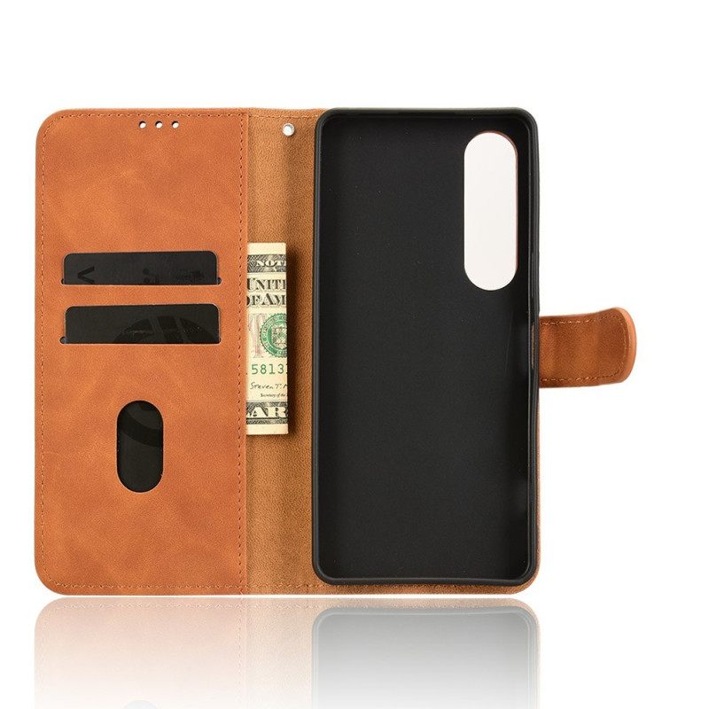 Δερματινη Θηκη Sony Xperia 1 Vii Εφέ Σουέτ Σιλικόνης