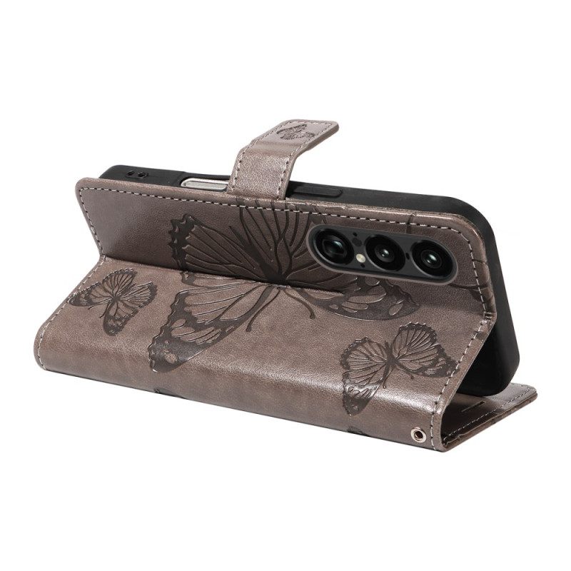 Δερματινη Θηκη Sony Xperia 1 Vii Γιγάντιες Πεταλούδες