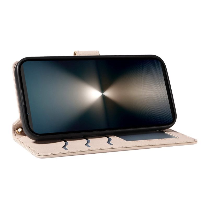 Δερματινη Θηκη Sony Xperia 1 Vii Καπιτονέ Με Λουρί Και Λουρί Ώμου Σιλικόνης