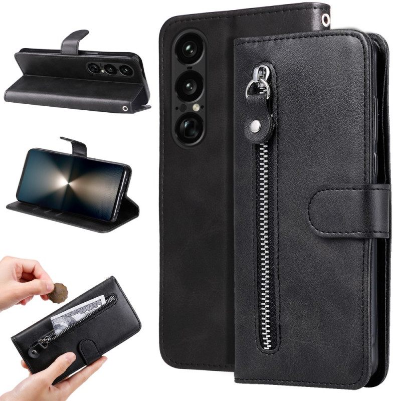 Δερματινη Θηκη Sony Xperia 1 Vii Πορτοφόλι Για Κέρματα Σιλικόνης