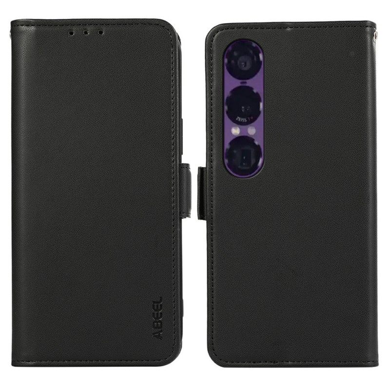 Δερματινη Θηκη Sony Xperia 1 Vii Προστασία Abeel Rfid Σιλικόνης