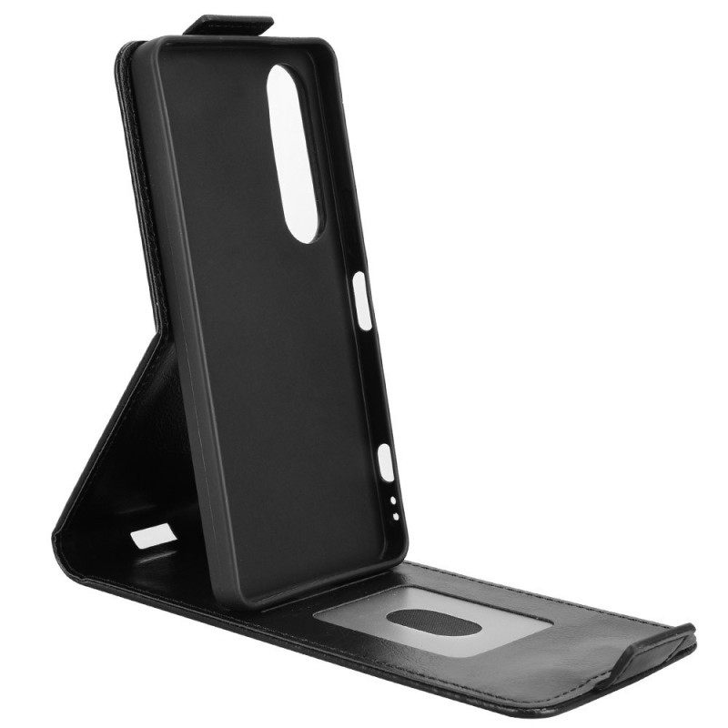 Δερματινη Θηκη Sony Xperia 1 Vii Σχεδιασμός Με Κάθετο Πτερύγιο