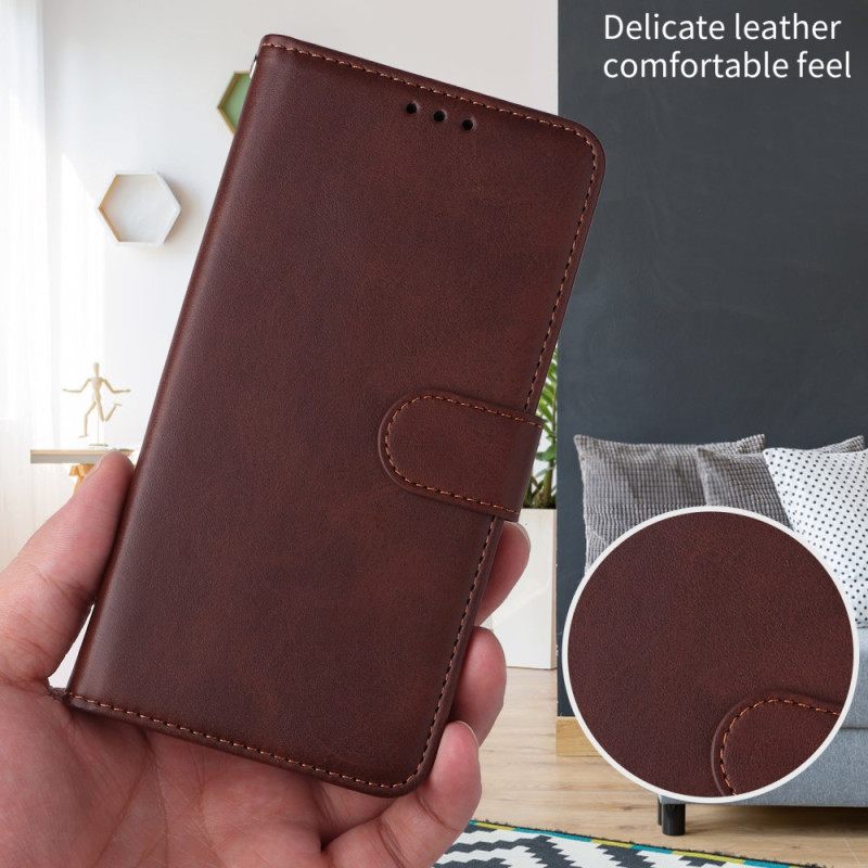 Θηκη Κινητου Sony Xperia 1 Vii Απλό Δέρμα Με Τεχνητό Δέρμα