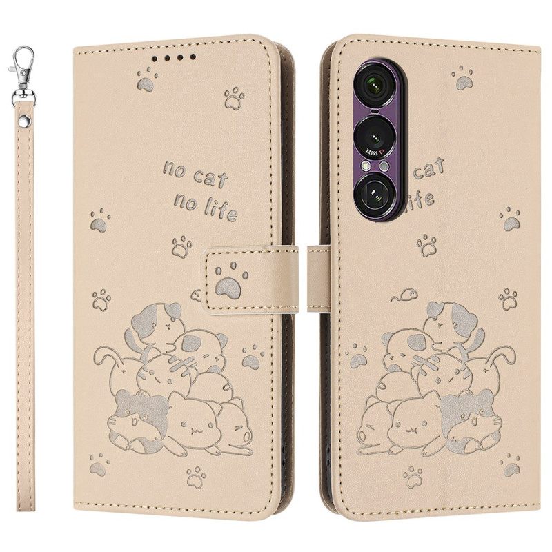Θηκη Κινητου Sony Xperia 1 Vii Θήκες Κινητών Γάτες Κινουμένων Σχεδίων Με Τιράντες