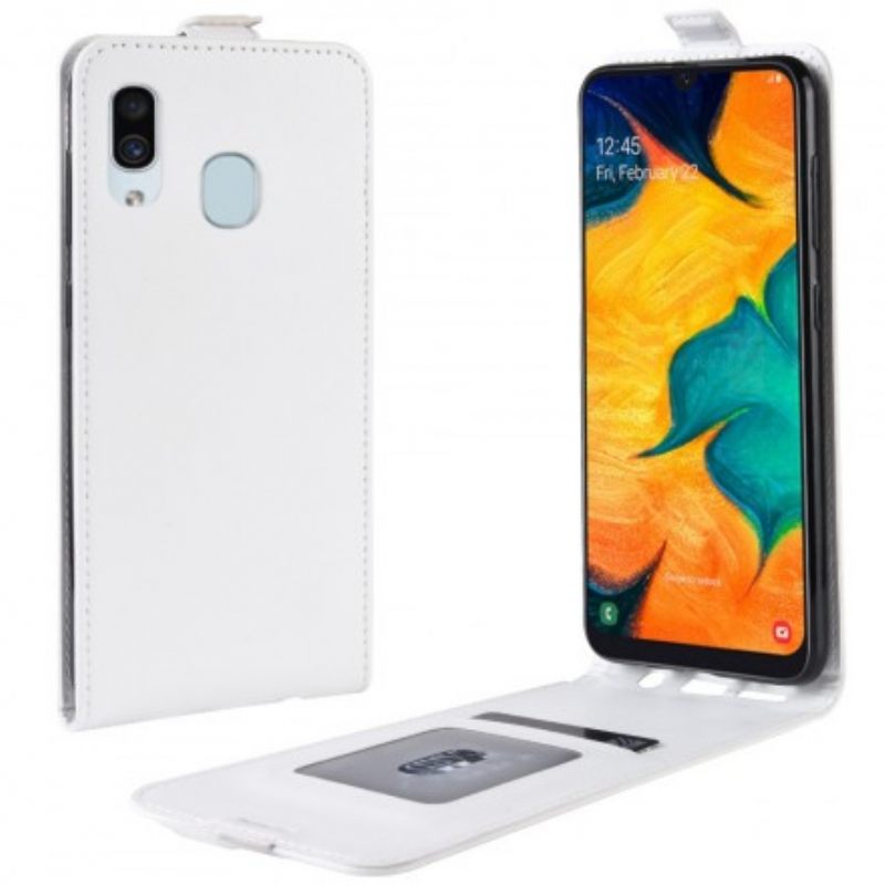 δερματινη θηκη Samsung Galaxy A30 / A20 Θήκη Flip Πτυσσόμενο Εφέ Δέρματος