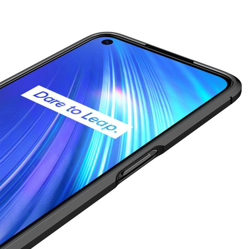 Θήκη Realme 6 Δερμάτινο Εφέ Litchi Double Line