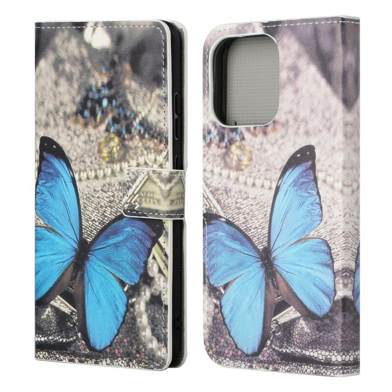 Κάλυμμα iPhone 13 Pro Μπλε Πεταλούδα