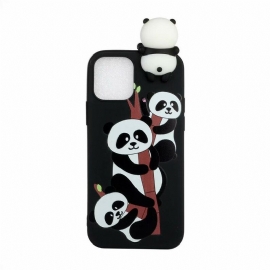 Θήκη iPhone 13 Pro 3d Pandas On Bamboo