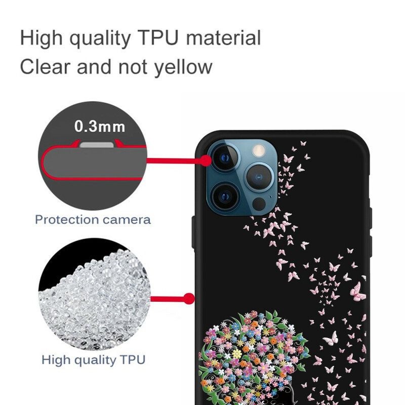 Θήκη iPhone 13 Pro Γυναίκα Με Κεφαλή Λουλουδιών