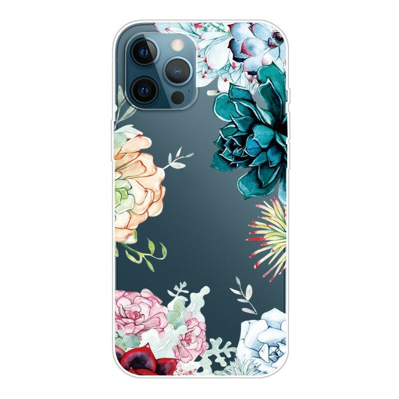 θηκη κινητου iPhone 13 Pro Ακουαρέλα Flower Top