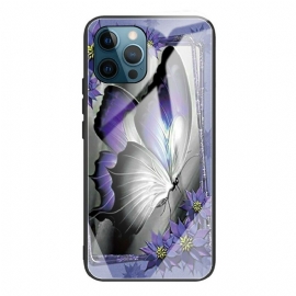 θηκη κινητου iPhone 13 Pro Μωβ Butterfly Tempered Glass