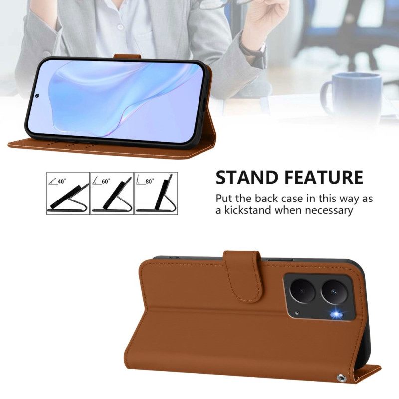 Δερματινη Θηκη Realme 14 5g Απλό Κορδόνι Από Τεχνητό Δέρμα Σιλικόνης