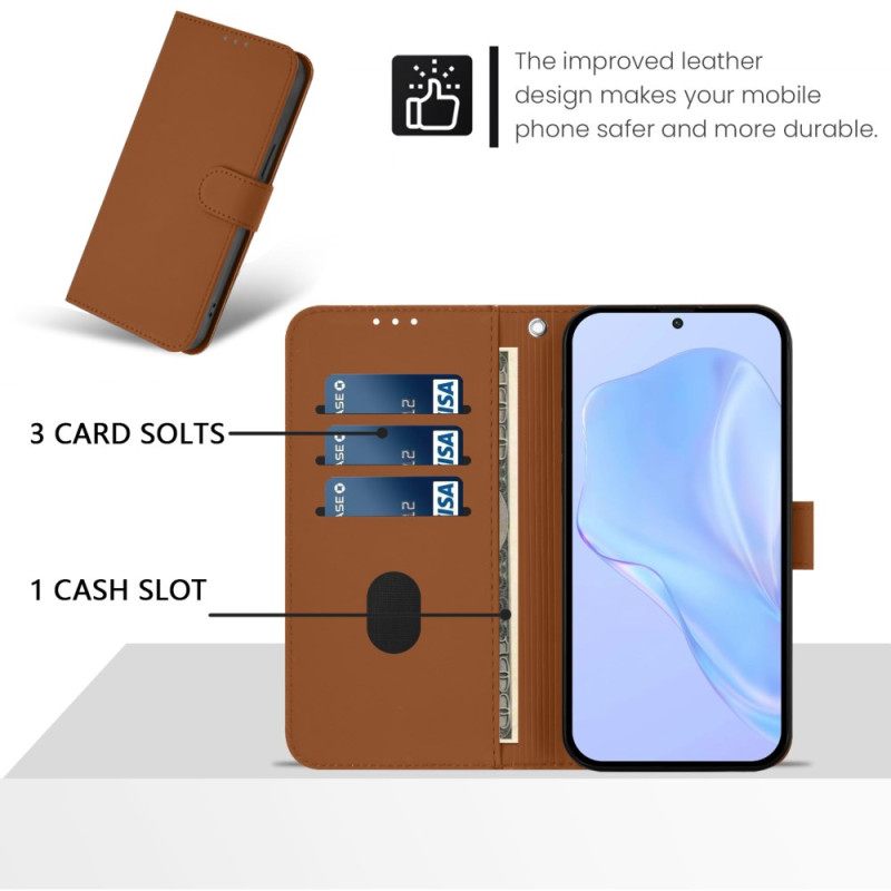 Δερματινη Θηκη Realme 14 5g Απλό Κορδόνι Από Τεχνητό Δέρμα Σιλικόνης