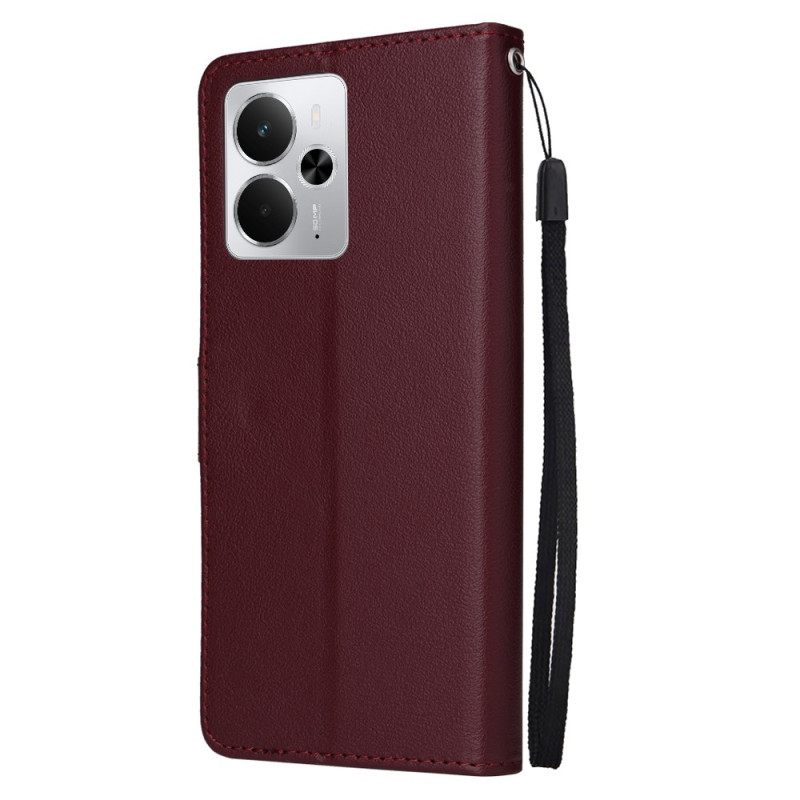 Δερματινη Θηκη Realme 14 5g Απλό Με Λουρί