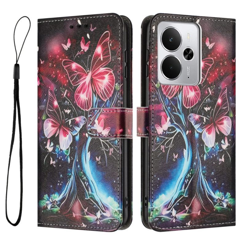 Δερματινη Θηκη Realme 14 5g Δέντρο Και Πεταλούδες