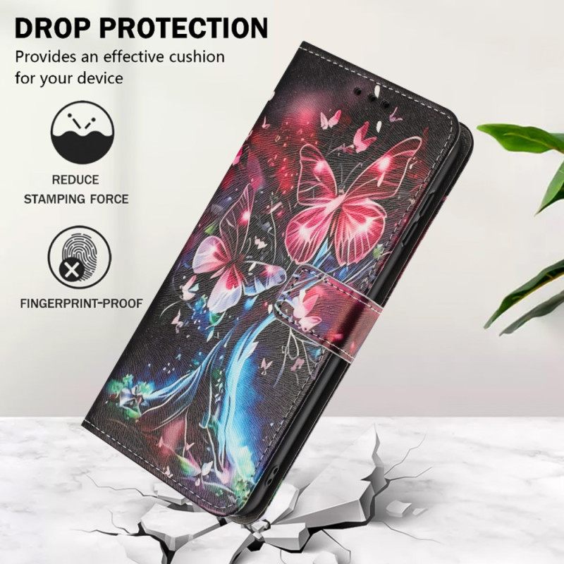 Δερματινη Θηκη Realme 14 5g Δέντρο Και Πεταλούδες