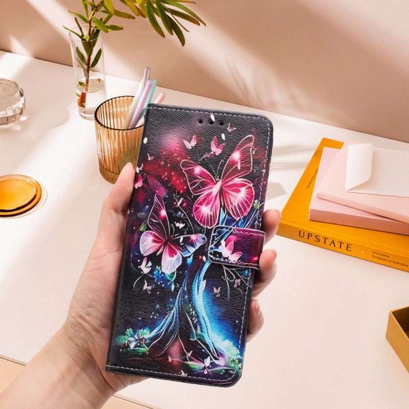Δερματινη Θηκη Realme 14 5g Δέντρο Και Πεταλούδες