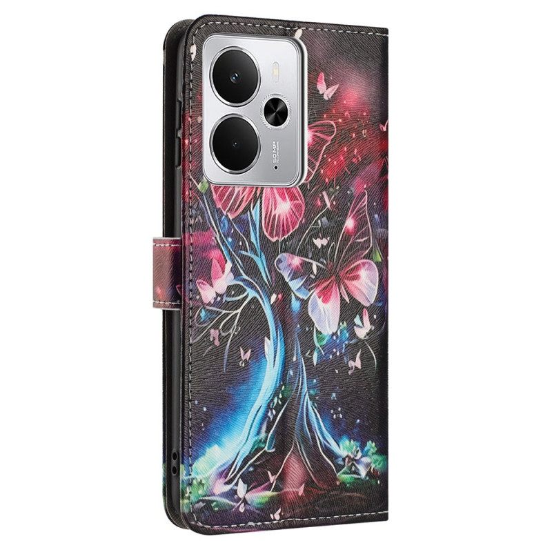 Δερματινη Θηκη Realme 14 5g Δέντρο Και Πεταλούδες