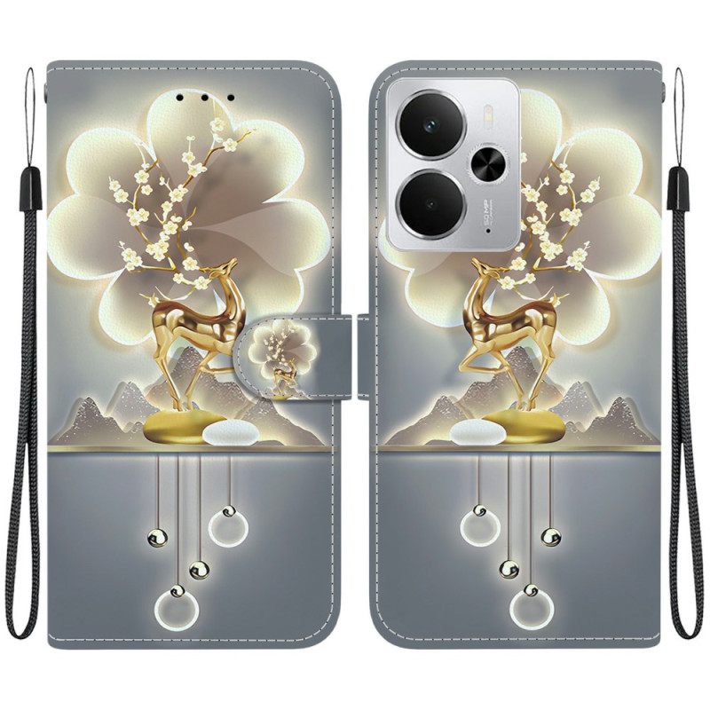 Δερματινη Θηκη Realme 14 5g Ελάφι Σικά Σιλικόνης