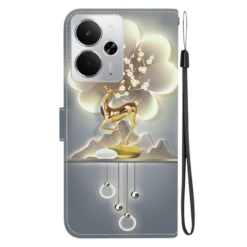 Δερματινη Θηκη Realme 14 5g Ελάφι Σικά Σιλικόνης