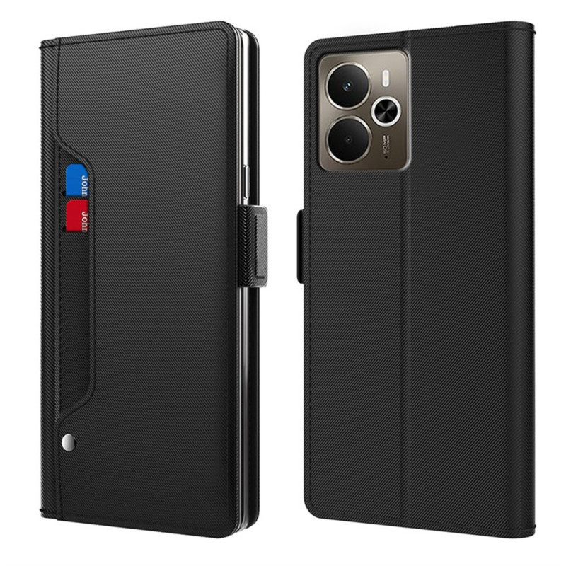 Δερματινη Θηκη Realme 14 5g Καθρέφτης Και Αφαιρούμενη Θήκη Καρτών