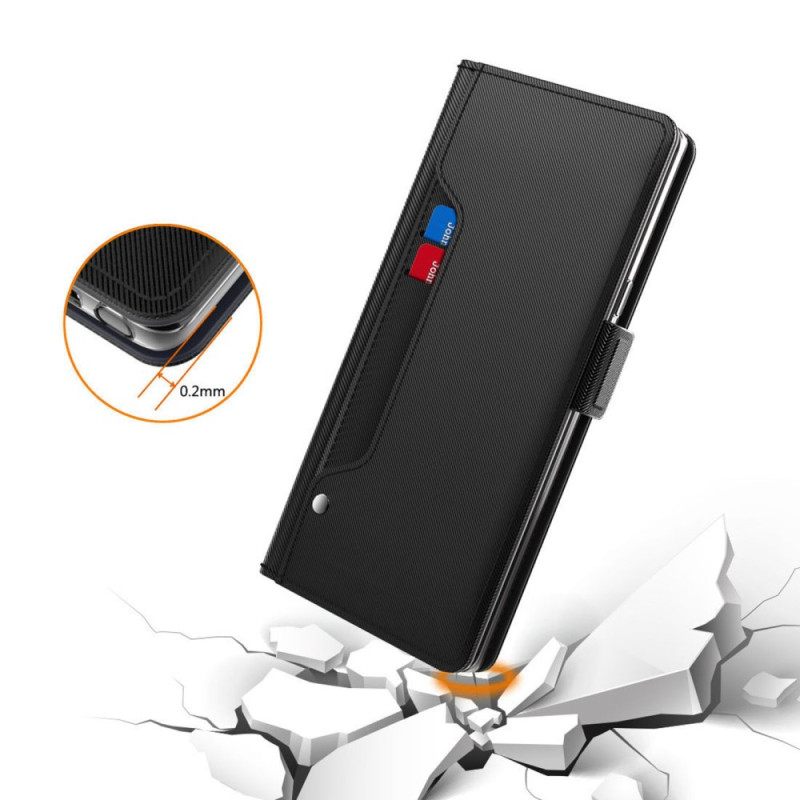 Δερματινη Θηκη Realme 14 5g Καθρέφτης Και Αφαιρούμενη Θήκη Καρτών