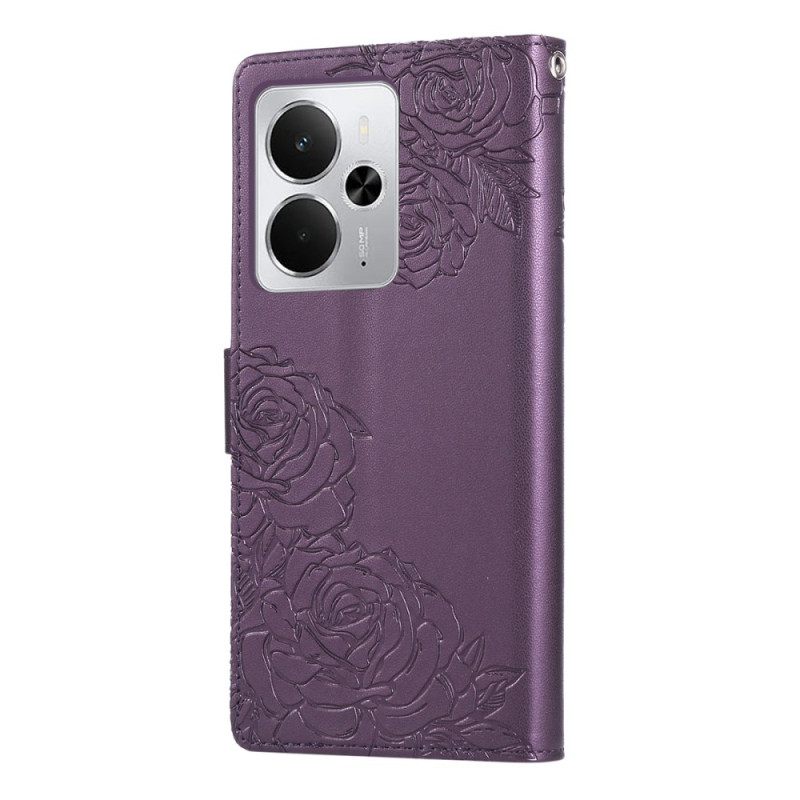 Δερματινη Θηκη Realme 14 5g Λουλούδια Δαντέλας