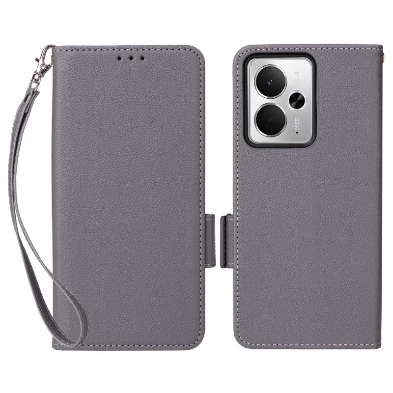 Δερματινη Θηκη Realme 14 5g Λουράκι Με Υφή Λίτσι