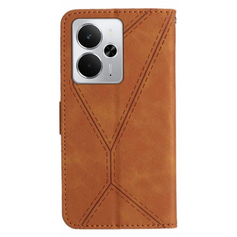 Δερματινη Θηκη Realme 14 5g Ρίγες Και Λωρίδες