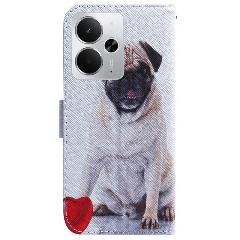 Δερματινη Θηκη Realme 14 5g Σκύλος Παγκ
