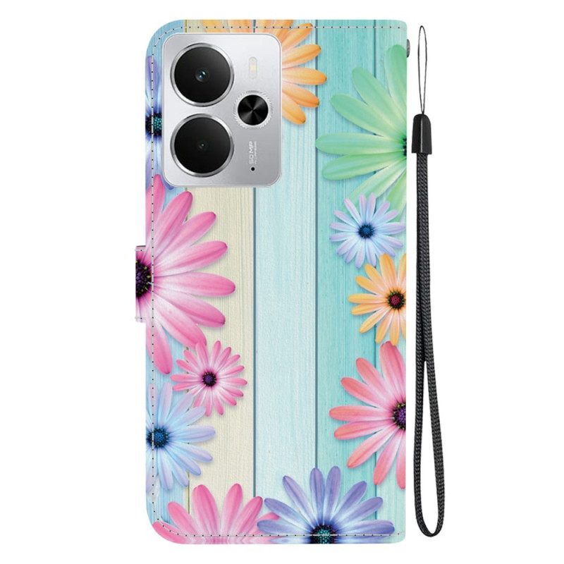 Δερματινη Θηκη Realme 14 5g Σχέδιο Ηλίανθου