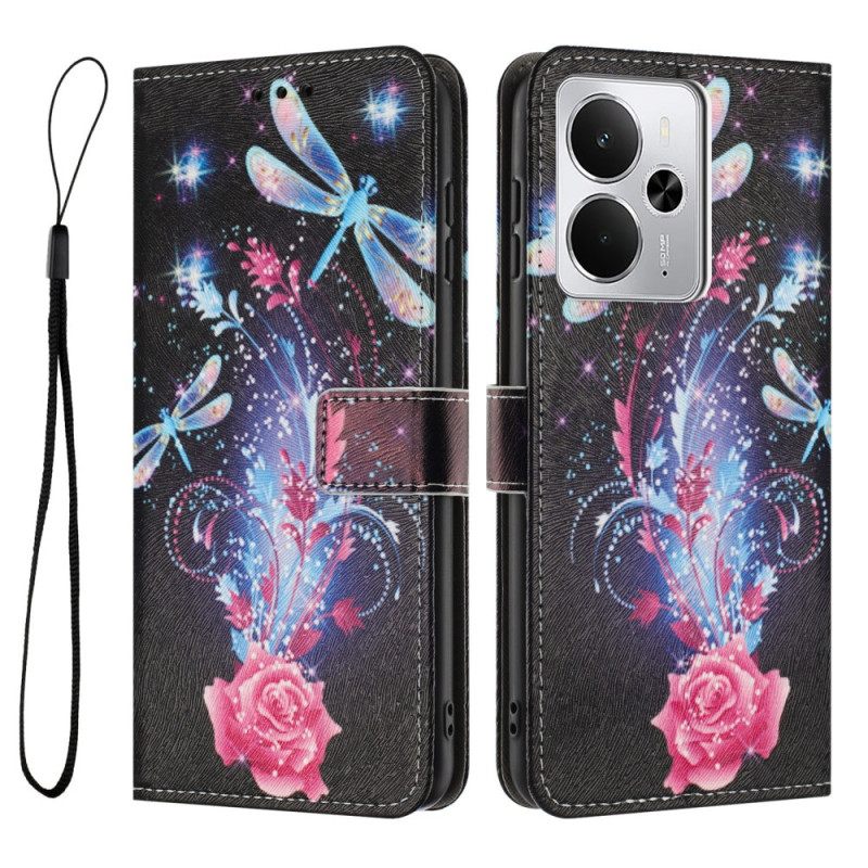 Δερματινη Θηκη Realme 14 5g Σχέδιο Λιβελούλας
