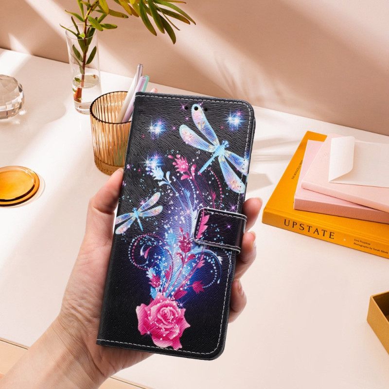 Δερματινη Θηκη Realme 14 5g Σχέδιο Λιβελούλας