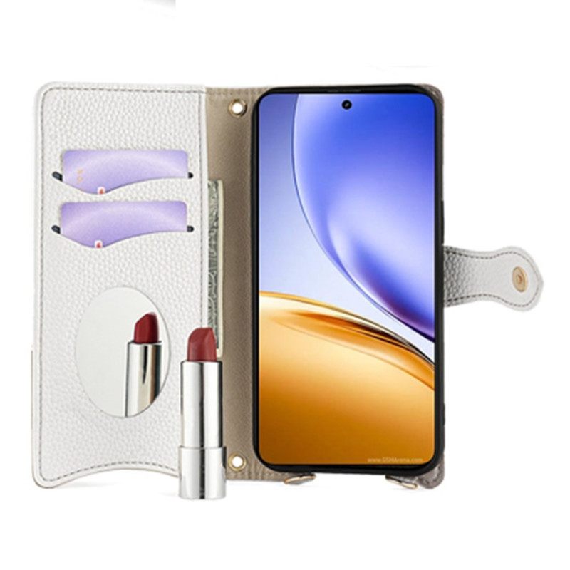 Δερματινη Θηκη Realme 14 5g Σχέδιο Πορτοφολιού Με Αλυσίδα