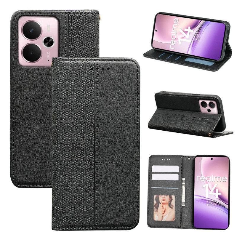 Δερματινη Θηκη Realme 14 5g Θήκες Κινητών Καρό Περίγραμμα Και Λουρί