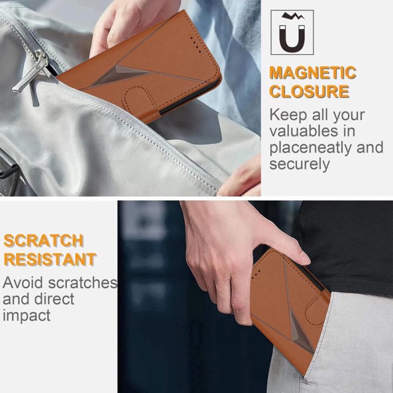 Δερματινη Θηκη Realme 14 5g Τριγωνικό Σχέδιο