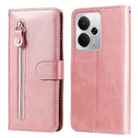 Δερματινη Θηκη Realme 14 5g Τσέπη Με Φερμουάρ Σιλικόνης