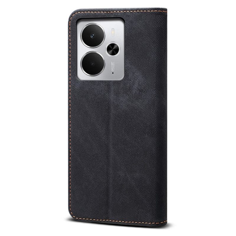 Δερματινη Θηκη Realme 14 5g Ύφασμα Τζιν