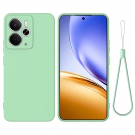 Κάλυμμα Realme 14 5g Υγρή Σιλικόνη Με Λουράκι