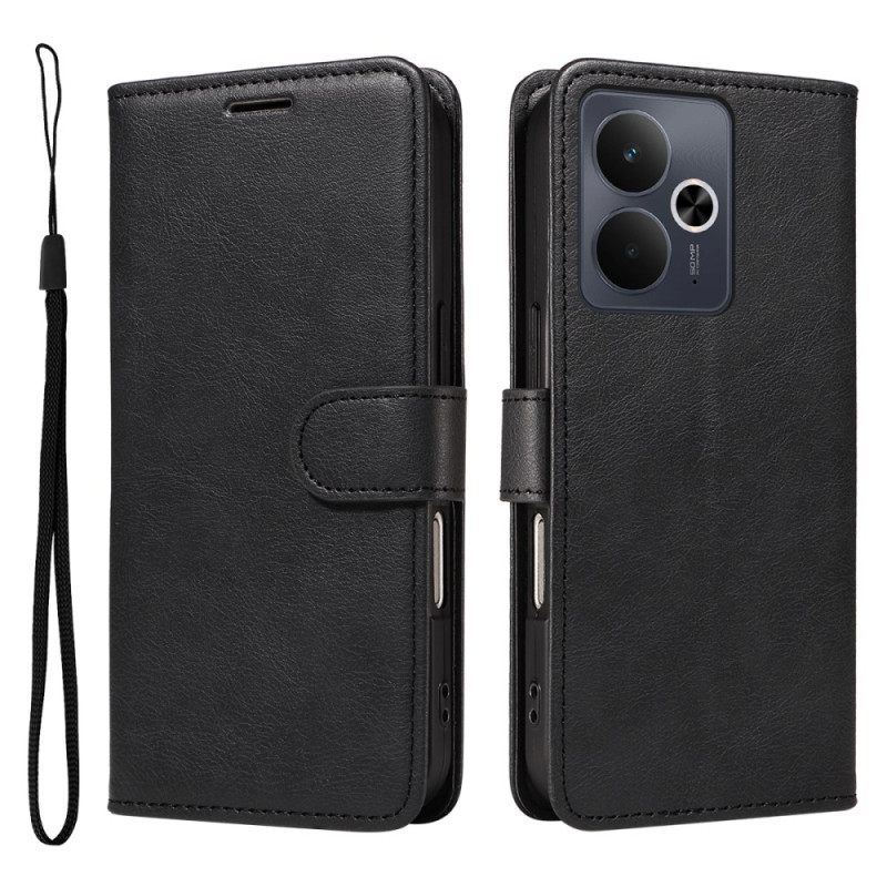 Θηκη Κινητου Realme 14 5g Απλό Εφέ Δέρματος Με Λουράκι