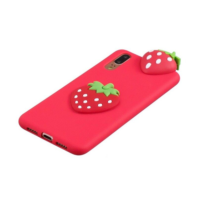 Θήκη Huawei P20 3d Φράουλα