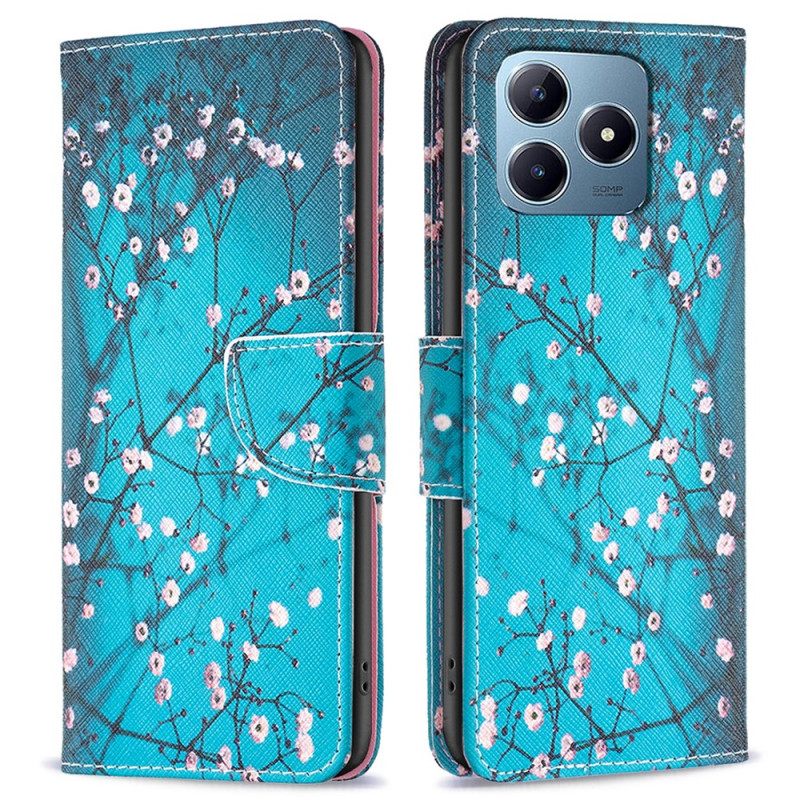 Δερματινη Θηκη Realme Note 60x Άνθη Δαμασκηνιάς