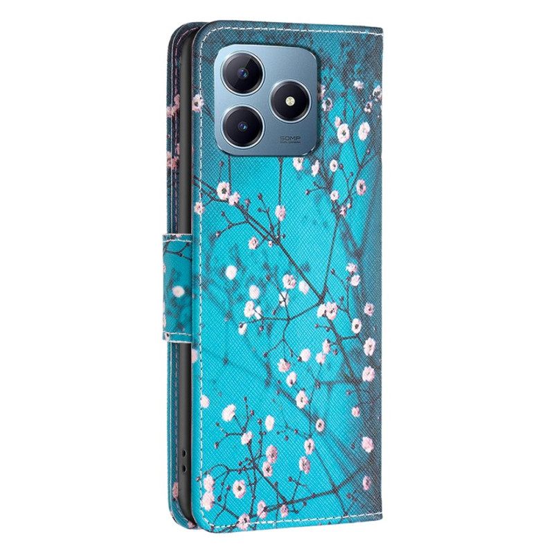Δερματινη Θηκη Realme Note 60x Άνθη Δαμασκηνιάς
